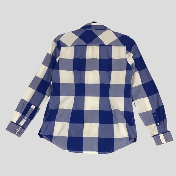 Tommy Hilfiger Classic Fit Shirt Womens Small Blue White Cotton Button Up Top - Picture 2 of 11